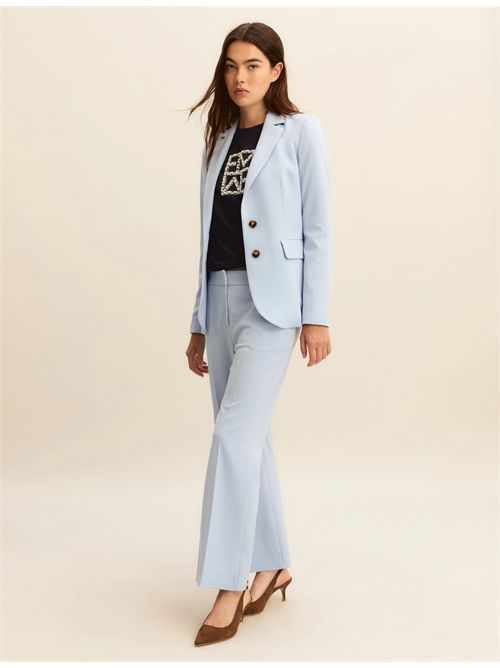 Pantalone in twill stretch - AZZURRO EMME MARELLA | EMMFARNE530/004